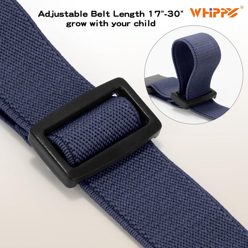 WHIPPY Elastic Kids Belt for Boys Girls - Stretch Invisible Belt with Adjustable Clip Buckle Latch Belts for School Sports - Image 4